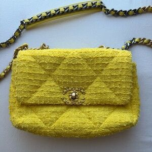 Chanel 19 Flap Bag Quilted Tweed Medium
